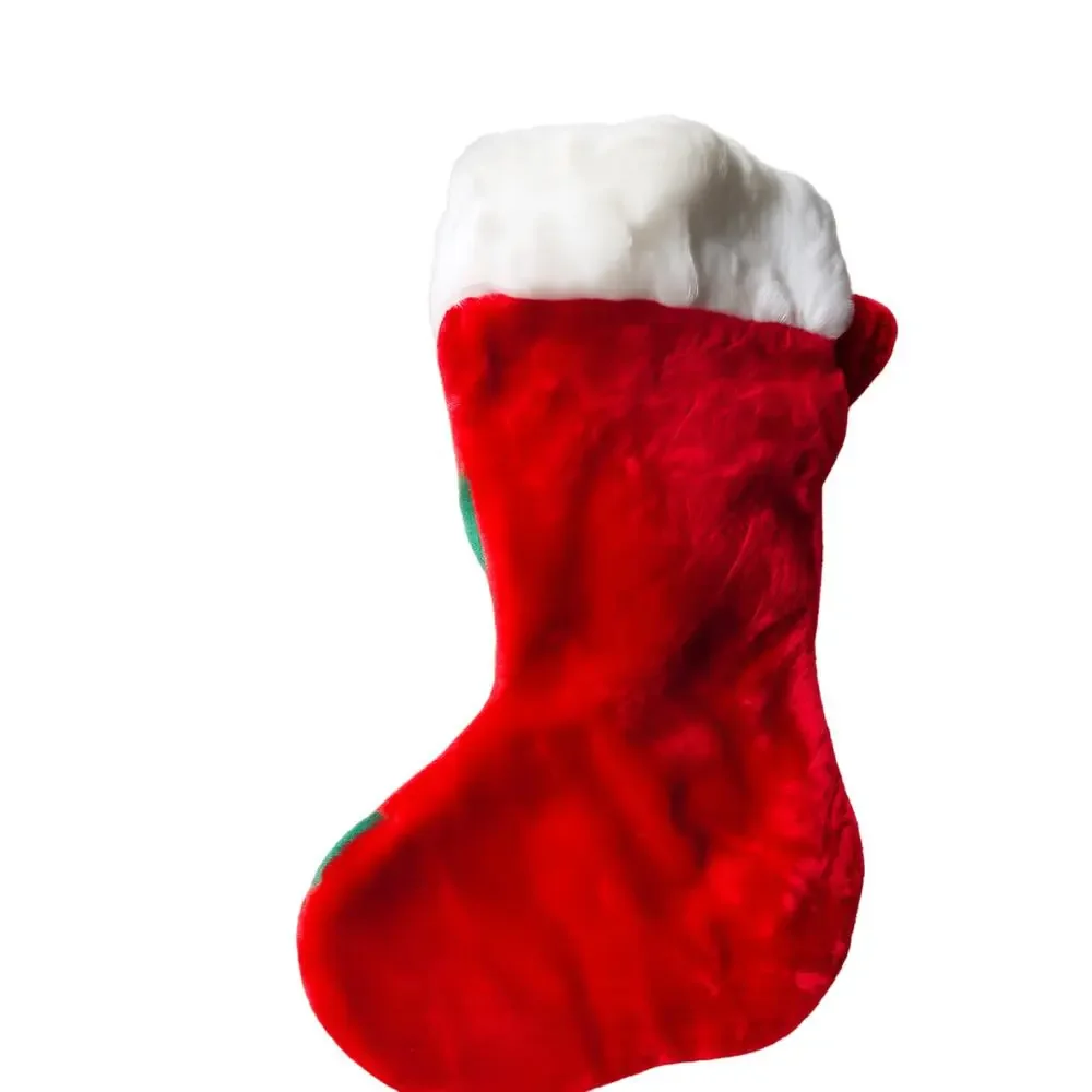 Vintage 1988 Large Christmas Stocking w/ Plush Dalmatian Puppy - New Without Tag